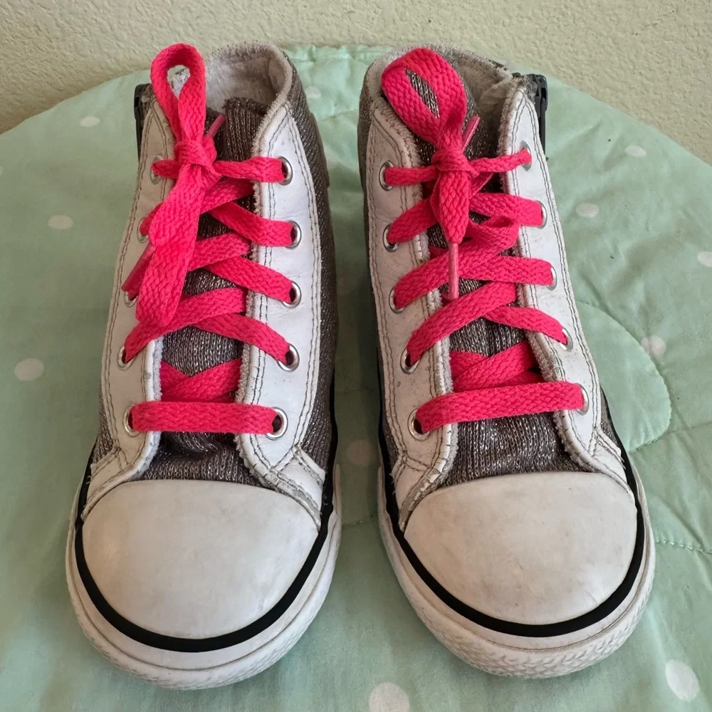 Converse Kids High-Top Sneakers with Pink and Gray Toddler size 10